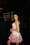 Cute A line Sweetheart Neck Pink Floral Short Formal Homecoming Dresses Party Graduation Dress Hoco Dresses HZ1121